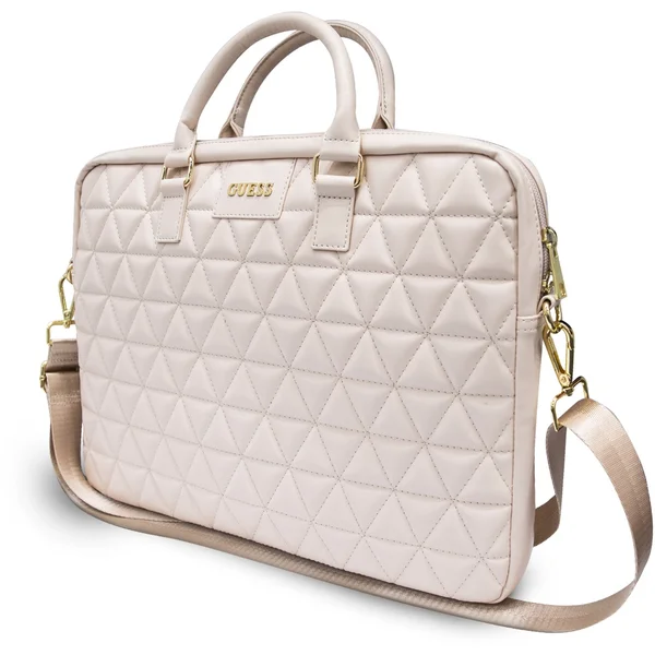 Guess Quilted taška pro 15" notebook růžová - Kabelky - Obrázek 68GS100301