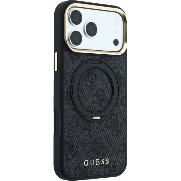Guess PU 4G Ring Stand MagSafe kryt iPhone 18 Pro Max černý - Pouzdra - Obrázek 68a90cd2468541fb9ec1561688a377bc