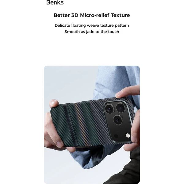 Benks ArmorAir 600D Kevlar MagSafe kryt iPhone 17 Aurora - Pouzdra - Obrázek 68d88cc0740742f692a91021a45b5a75