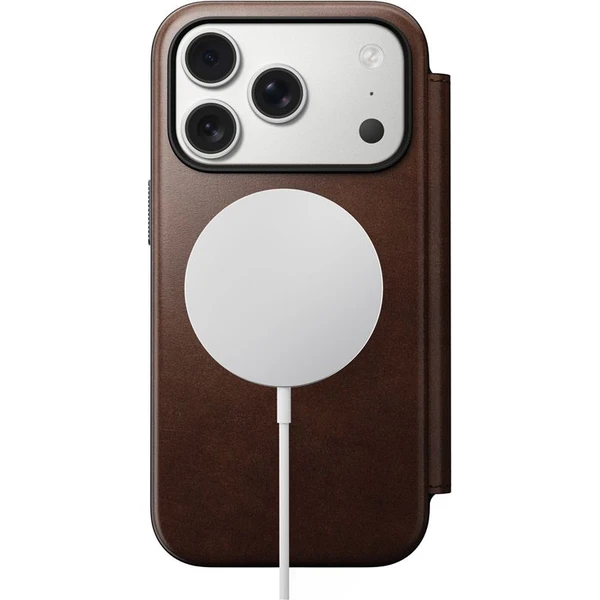 Nomad Modern Leather Folio (Horween) MagSafe kožené pouzdro iPhone 17 Pro Rustic Brown - Pouzdra - Obrázek 68e7f528f8ce458cbc51c12abbb4147c