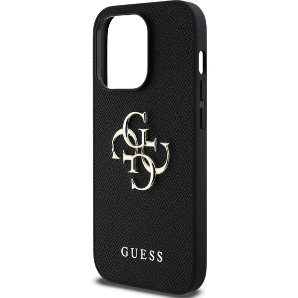 Guess PU Grained 4G Metal Logo kryt iPhone 14 Pro černý - Pouzdra - Obrázek 68eb6f13b23a49eb822e7458e8fbf780