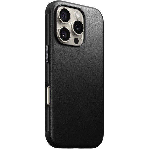 Nomad Modern Leather Case MagSafe iPhone 16 Pro černý