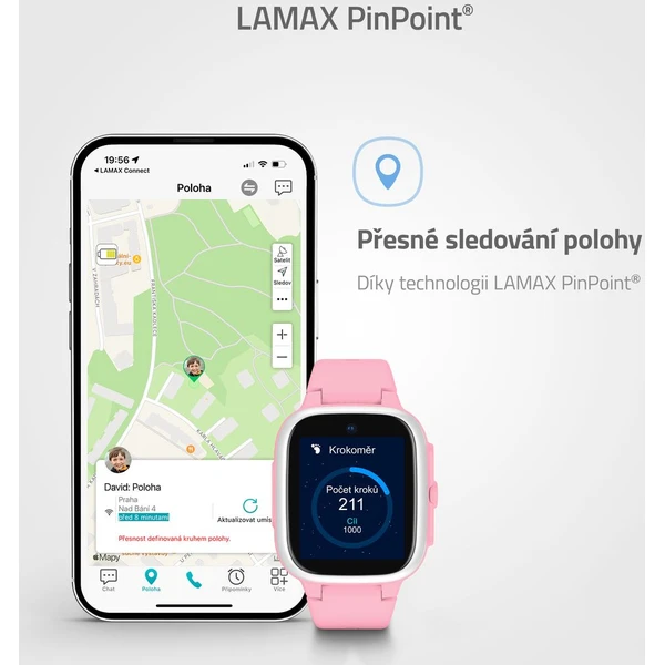 LAMAX WatchY4 Play dětské hodinky růžové - Chytré hodinky - Obrázek 6929000P01