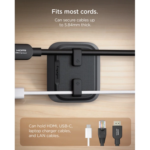 Spigen Magnetic Cable Holder magnetický organizér černý - Organizéry - Obrázek 6942e997320347ac875366f6e0270e8a