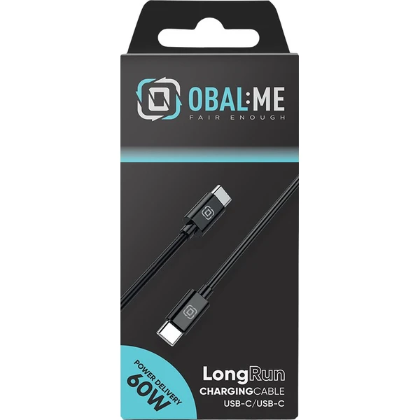 OBAL:ME LongRun USB-C/USB-C kabel 60W 1m černý - Kabely a redukce - Obrázek 6959680594894861bb4d6f2cf8003333