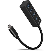 AXAGON HUEM1C 4x USB 3.2 Gen 1 MINI hub kovový kabel USBC 20cm - USB huby