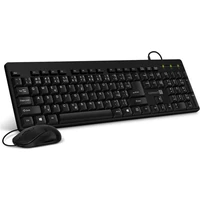 CONNECT IT Combo drátová černá klávesnice s myší CZ/SK - Klávesnicové sety