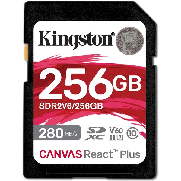 Kingston SDXC 256GB Canvas React Plus V60 SDR2V6/256GB