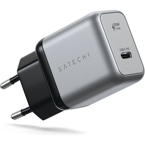 Satechi 30W USB-C PD Gan síťový adaptér Stříbrná