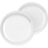 FIXED Silky Sticker silikonové nalepovací pouzdro pro Apple AirTag (2 ks) bílé - Pouzdra