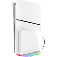 iPega P5S035SA vertikální stojan s USB-A a RGB pro PS5 Slim/PS5 Pro bílý - Stojánky