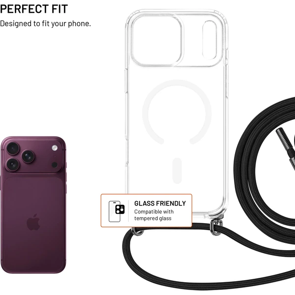 FIXED MagPure Neck kryt s černou šňůrkou na krk pro Apple iPhone 18 Pro Max - Pouzdra - Obrázek 69bd42967cc54740ba3d0b1f678602c1