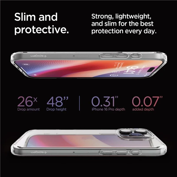 Spigen Crystal Hybrid kryt iPhone 16 Pro crystal clear - Pouzdra - Obrázek 69c53c2bba2a4cf1ac4e002926685ace