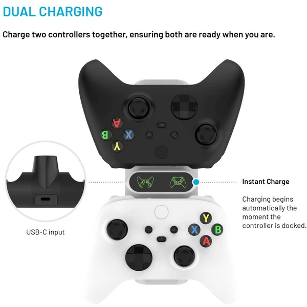 FIXED nabíjecí stanice pro ovladače k Xbox Series S, X a One, bílá - Nabíječky - Obrázek 69d66b1dd78f45c6bdc1764927031ca3