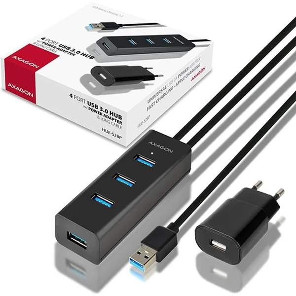 AXAGON HUE-S2BP 4-Port USB 3.0 Charging hub - USB huby - Obrázek 6A7HF00101