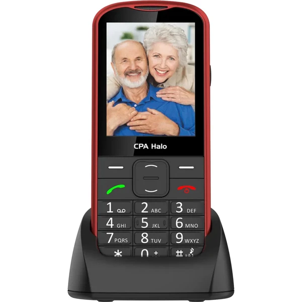 CPA Halo 28 Senior červený s nabíjecím stojánkem - Mobilní telefony - Obrázek 6AH6000K01
