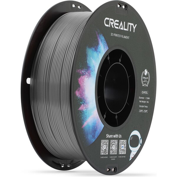 Creality CR-PETG filament 1,75 mm 1 kg šedá Šedá