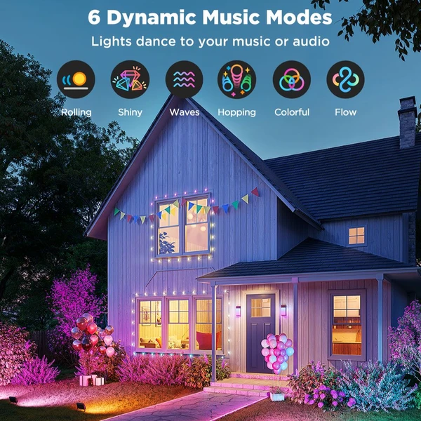 Govee Flood Lights 2 venkovní SMART LED světla 4ks - Chytrá osvětlení - Obrázek 6BQK000K01