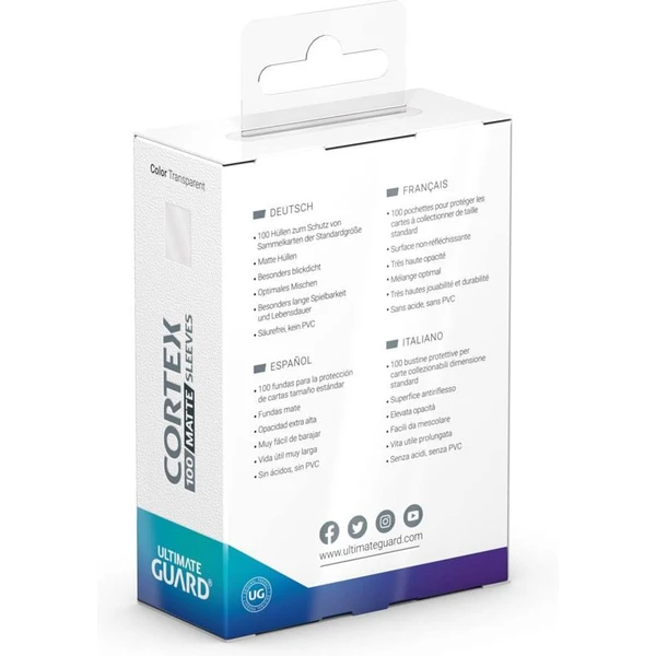 Ultimate Guard Cortex Sleeves Standard Size Matte Transparent (100) - Obaly na karty - Obrázek 6C50000K01