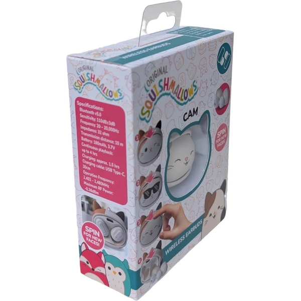Lazerbuilt Spin TWS sluchátka Squishmallows - Cameron - Sluchátka - Obrázek 6DBG000K01