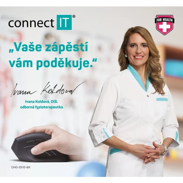 CONNECT IT FOR HEALTH ergonomická vertikální myš bezdrátová - Myši - Obrázek 6DPN600301