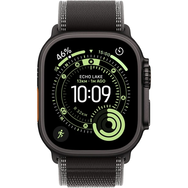Apple Watch Ultra 3 (2025) 49mm Černý titan s černým/uhlovým trailovým tahem M/L - Chytré hodinky - Obrázek 6DQH000K01