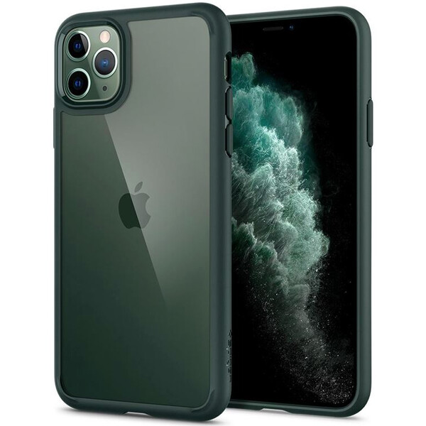 Spigen Ultra Hybrid kryt iPhone 11 Pro zelený