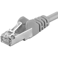 PremiumCord RJ45/RJ45 Cat6a S-FTP patch kabel 10m šedý - Kabely a redukce