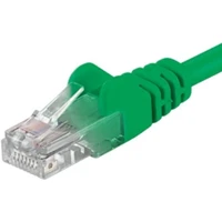 PremiumCord RJ45/RJ45 Cat5e UTP patch kabel 0,25m zelený - Kabely a redukce