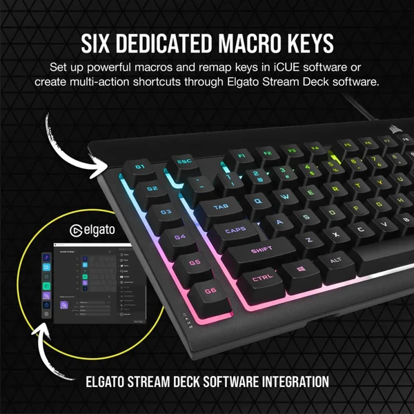 Corsair K55 RGB Pro XT US - Klávesnice - Obrázek 6GKE100501
