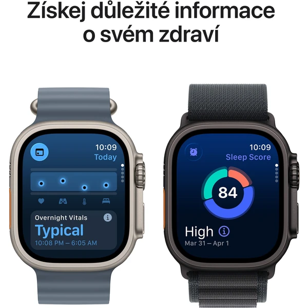 Apple Watch Ultra 3 (2025) 49mm Černý titan s černým titanovým milánským tahem L - Chytré hodinky - Obrázek 6GQH000K01