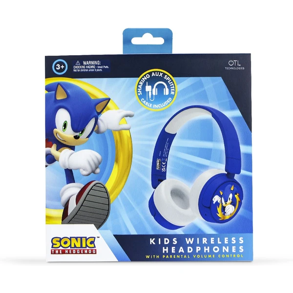 OTL bezdrátová sluchátka dětská s motivem Sonic the Hedgehog modrá - Sluchátka - Obrázek 6GTM100501