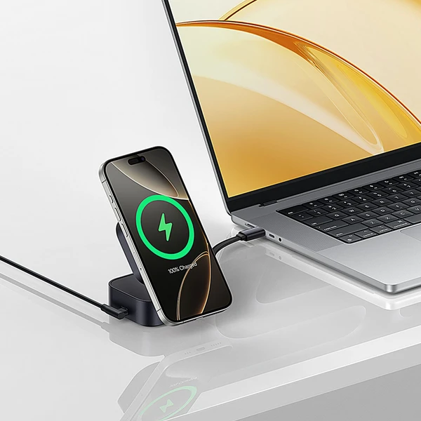 Baseus PicoGo Series magnetický bezdrátový nabíjecí stojánek 2v1 Qi2 67W černý - Nabíječky - Obrázek 6HGE000L01