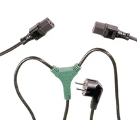 PremiumCord IEC C13/IEC C13 napájecí prodlužovací kabel 230V 1,5m černý - Kabely a redukce