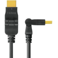 PremiumCord HDMI/HDMI kabel s otočnými konektory 2m černý - Kabely a redukce