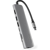 iWant by Epico 7v1 multimediální hub 8K s USB-C vesmírně šedý - USB huby