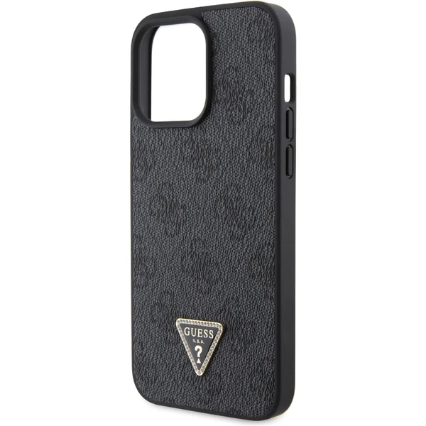Guess PU 4G Strass Triangle Metal Logo kryt iPhone 15 Pro Max černý - Pouzdra - Obrázek 6KK8000601