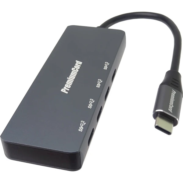 PremiumCord SuperSpeed 4v1 USB-C Hub antracitový - USB huby - Obrázek 6L4L000K01