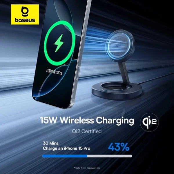 Baseus EnerFill FF11 15W bezdrátová skládací nabíječka černá - Nabíječky - Obrázek 6LBQ000K01