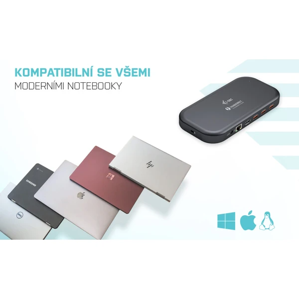 i-tec Thunderbolt 3 Dual 4K Docking Station + Power Delivery - Dokovací stanice - Obrázek 6LIXF00101