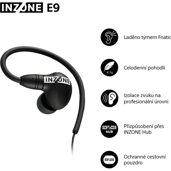 Sony INZONE E9 drátová herní sluchátka černá - Sluchátka - Obrázek 6OBH000K01