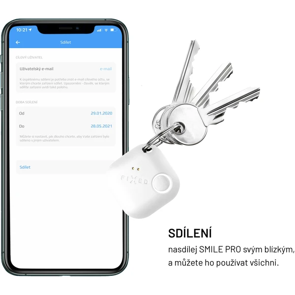 FIXED Smile PRO Smart tracker bílý - Lokátory - Obrázek 6Q95300401