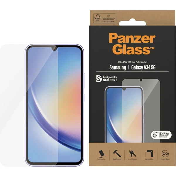 PanzerGlass™ Ultra-Wide Fit Samsung Galaxy A34 5G čiré - Ochranné folie a skla - Obrázek 6TX0000701