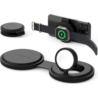 Satechi OntheGo 2v1 bezdrátová nabíječka černá - Nabíječky