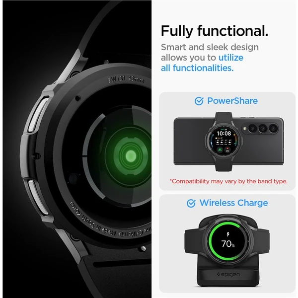 Spigen Liquid Air pouzdro Samsung Galaxy Watch6 Classic 43mm matně černé - Pouzdra - Obrázek 6VV3000N01