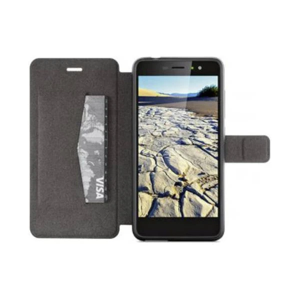 Custodia In Pelle Con Chiusura Magnetica Per Gigaset GS270 / GS270 Plus - Caseroxx, Azzurro