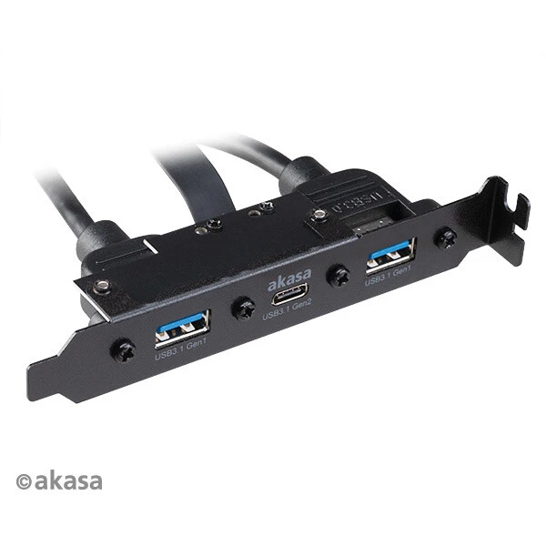 Akasa PCI bracket na 3x USB 3.1, 2x USB Type-A, 1x USB Type-C (AK-CBUB52-50BK) - Kabely a redukce - Obrázek 6Z5X600301