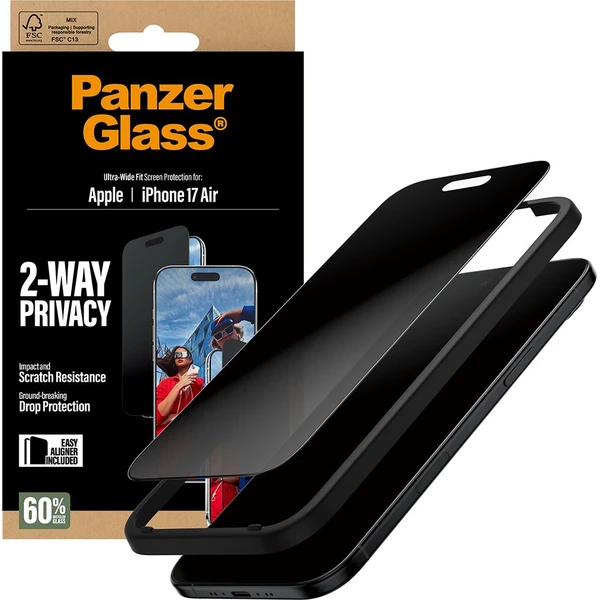 PanzerGlass® Privacy sklo Apple iPhone Air s instalačním rámečkem - Ochranné folie a skla - Obrázek 6ZEH000K01