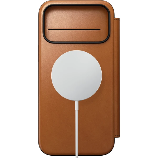 Nomad Modern Leather Folio (Horween) MagSafe kožené pouzdro iPhone 18 Pro Max Saddle - Pouzdra - Obrázek 6a0e37ed8f0c4ee394f3a9ffcb29a0c0