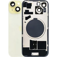 Náhradní zadní sklo pro iPhone 15 žluté - Náhradní zadní skla